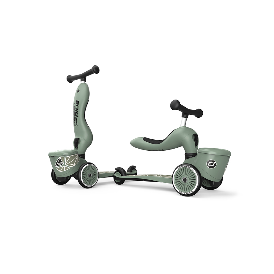 Trotineta copii transformabila 2 in 1 HighwayKick 1 Lifestyle Green lines, Scoot & Ride